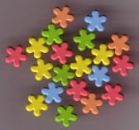20 Stk. Brads "Mini Sherbet Flowers"